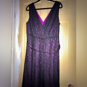 Black Lace with Purple Underneath